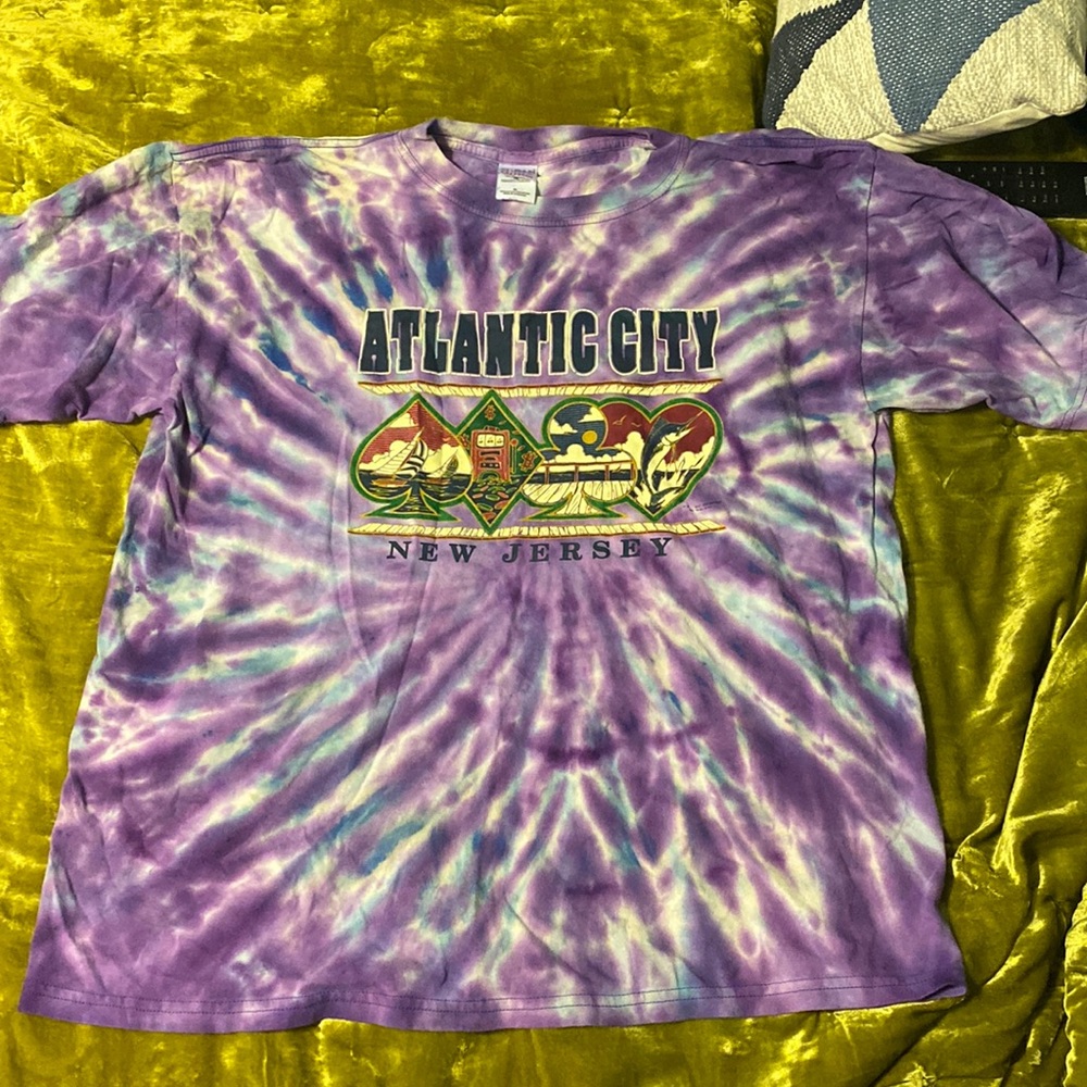vintage atlantic city tie dye shirt